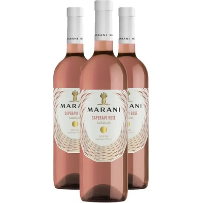 Marani ROSE SAPERAVI suché víno 12% 3 x 0,75 l (holá lahev)