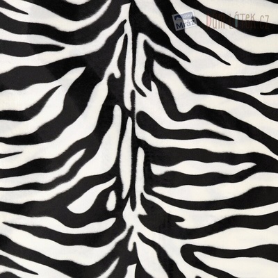 Umelá kožušina vzor zebra