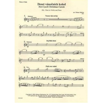 Deset vánočních koled part příčná flétna /housle