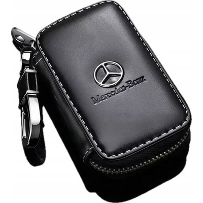 Klíčenka KOŽENÉ POUZDRO na klíče s logem MERCEDES KLÍČEK do auta ELEGANTNÍ