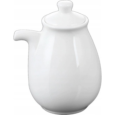 WILMAX Láhev na sójová omáčka z bílého porcelánu 10 x 7,5 cm 170 ml