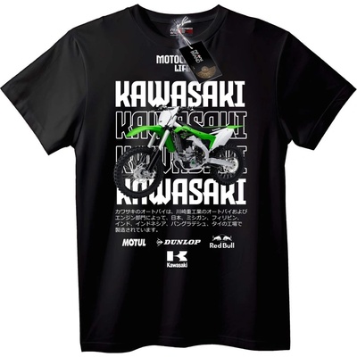 NOONEBRAND Тениска Kawasaki Мотокрос - 2XL, Black