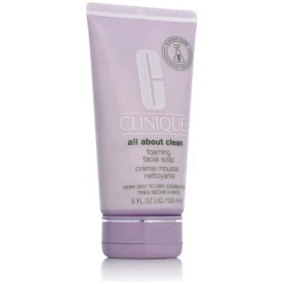 Clinique All About Clean Foaming Facial Soap 150 ml почистващ сапун за много суха до суха и смесена кожа за жени
