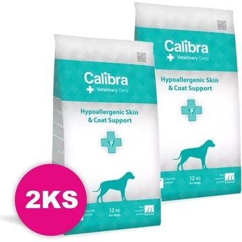 Calibra Vet Diet Dog Hypoallergenic Skin & Coat support 2 x 12 kg