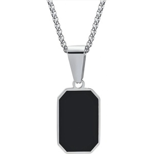 HARAHU Колие ti-34223 - Сребриста / Черна kp34223