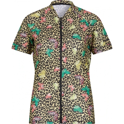 Gonso Дамска фланелка с къс ръкав за колоездене Gonso Women's Fernanda Cycling jersey - Leo / Butterfly Allover - размер 48 (EU) (156-1162-0118)
