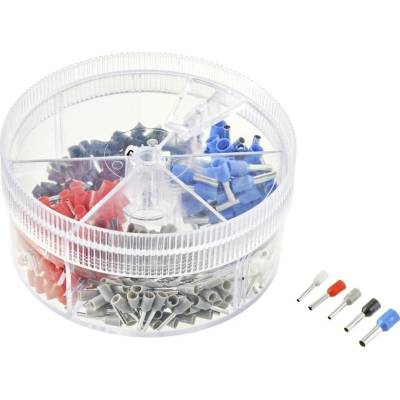 TRU COMPONENTS TC-11599328 sada dutiniek 0.5 mm², 0.75 mm², 1 mm², 1.5 mm², 2.5 mm² čiastočne izolované biela, sivá, čer