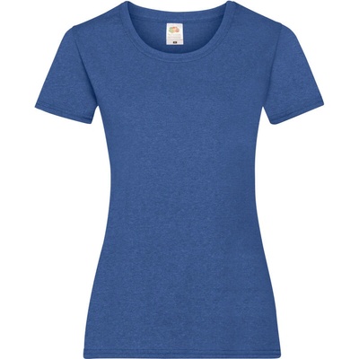 Fruit of the Loom Tričko Lady-Fit Valueweight T krátký rukáv dámské COT-161372t3800 Melír modrá retro
