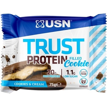 Image 1 of USN Trust Cookies Cookies & Cream, 1x75 Grams/12 bar box/