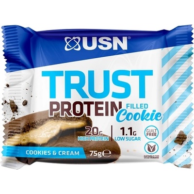 USN Trust Cookies Cookies & Cream, 1x75 Grams/12 bar box/
