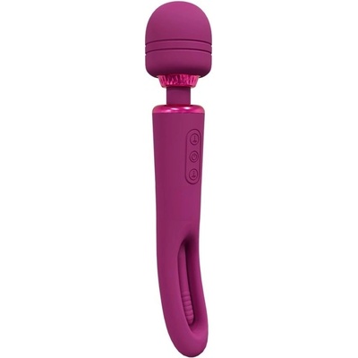 Vive Kiku Rechargeable Double Ended Wand with Innovative G Spot Flapping Stimulator Pink