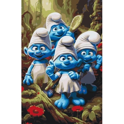 MALUJEŠ ŠMOULOVÉ 40 x 60 cm vypnuté plátno na rám