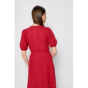 BIZUU Рокля Bizuu MONARDA в червено къса разкроена MONARDA CZERWONY (MONARDA.CZERWONY)