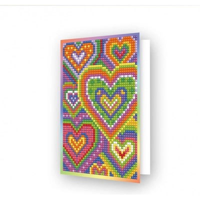 Diamond dotz Мозайка от сърца - диамантена картичка ddg. 037