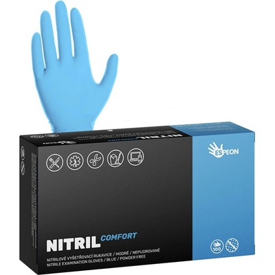 Espeon Nitril Comfort jednorázové nitrilové nepudrované modré 100 ks