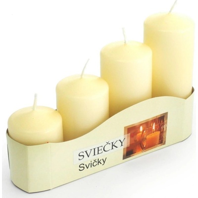 Bispol Candles postupné adventné sviečky krémová 4ks