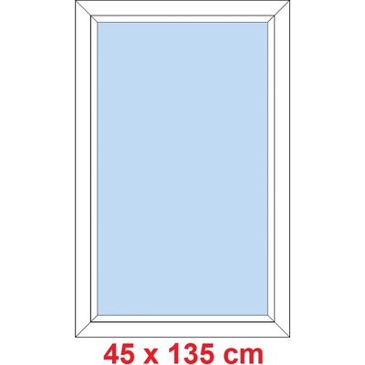 Soft Plastové okno 45x135 cm, FIX neotevíravé, Antracit struktura/bílá