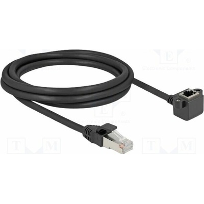Delock 81098 Prodlužka Ethernet F/UTP Kat: 6 2m černý