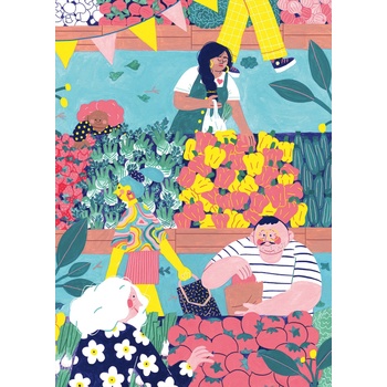 Image 1 of Pieces & Peace - Puzzle Au Marché - 1 000 piese