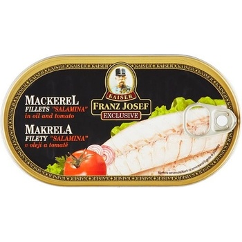 Kaiser Franz Josef Exclusive Makrela filety v oleji a paradajkovej omáčke salamina 170 g