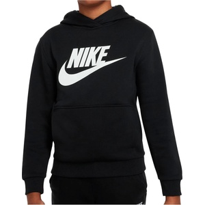 Nike Детски суичър Nike Big Kid's Sportswear Club Fleece Hoodie - Black / White (704-5746-0214)