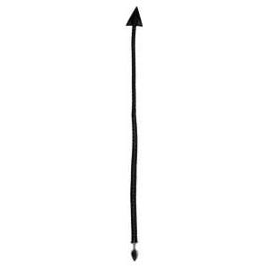 Boss of Toys Ouch! Metal Plug with PU Leather Devil Tail - Black, Medium Size