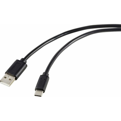 Renkforce RF-5720398 USB 2.0 USB-C ® zástrčka USB-A zástrčka 1.80m černý