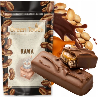 Green Touch MLETÁ KÁVA ochucená OŘECHOVÁ TYČINKA čokoláda karamel 200 g