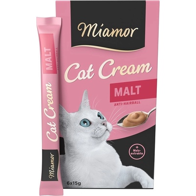 Miamor Cat Snack Cream Malt se sýrem 6 x 15 g – Zboží Mobilmania