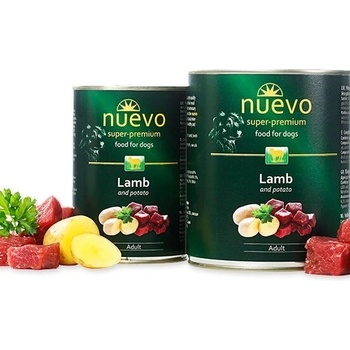 nuevo - консервирана храна за куче с агнешко, 400гр
