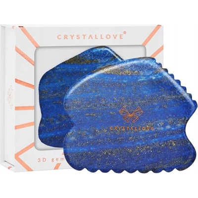 Crystallove Masážna doska na tvár gua sha Lapis Lazuli Contour Gua Sha