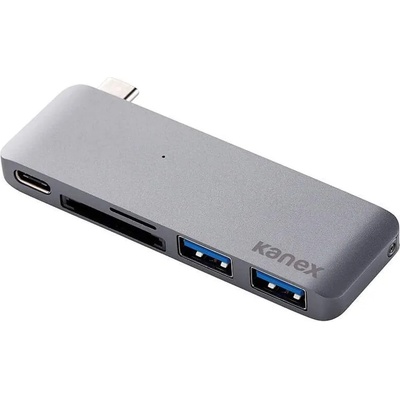 Kanex iAdapt 5-in-1 Multiport USB-C Hub - мултифункционален USB-C хъб за свързване на допълнителна периферия за MacBook (сив)