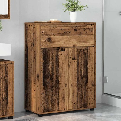vidaXL Шкаф за баня Старо дърво 72, 5 x 36, 5 x 100 см Инженерно дърво (888775)