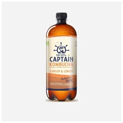 Captain Kombucha zázvor a citrón BIO 1000 ml