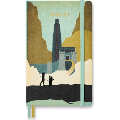 Moleskine Lord of the Rings A5 týždenný 2026-27 béžovozelený