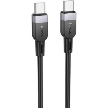 hoco. X109 60W силиконов кабел за зареждане на данни Type-C - Type-C черен 3 м