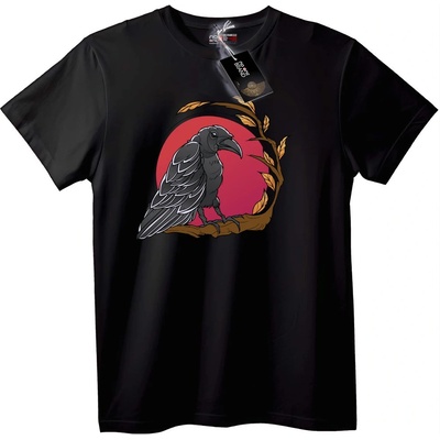 NOONEBRAND Тениска Мистичен Гарван - 2XL, Black