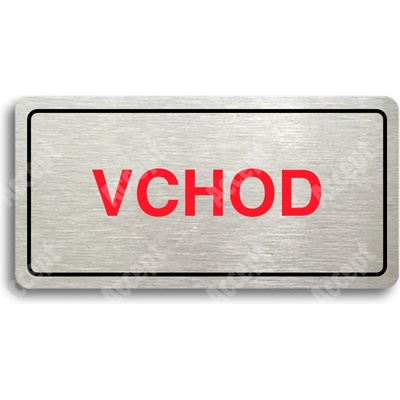ACCEPT Piktogram VCHOD - stříbrná tabulka - barevný tisk