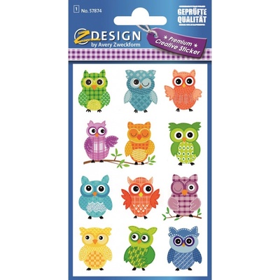 Avery Z-Design dětské sovy reiléfní