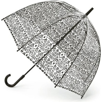 Fulton dámský průhledný holový deštník Birdcage 2 Damask Black L042-2
