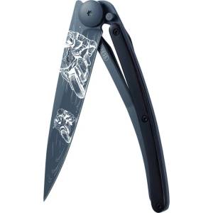 DEEJO 1gb191 tattoo black / Ултралеко джобно ножче с дръжка от абаносово дърво (1gb191)