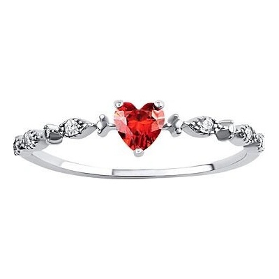 SILVEGO Stříbrný prsten Gertie ve tvaru srdce s Brilliance Zirconia DCC08022RR