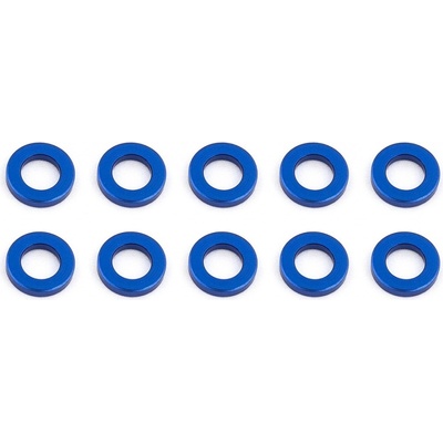Associated Ballstud podložky 5.5x1.0 mm modré alu 10 ks