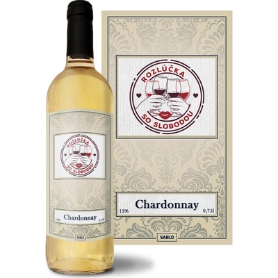 Sablio Rozlúčka so slobodou Chardonnay biele suché víno 12 % 0,75 l (čistá fľaša)