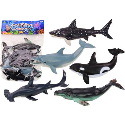 mamido Sada figúrok najväčších morských zvierat kosatka, veľryba, žralok 6 ks