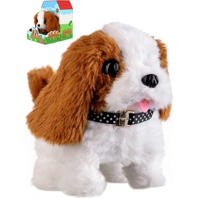 Teddies Pes Max 15x12cm na baterie se zvukem s pohybem v krabici 13x19x18cm