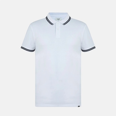 Firetrap Мъжка блуза с яка Firetrap Lazer Polo Shirt Mens - White