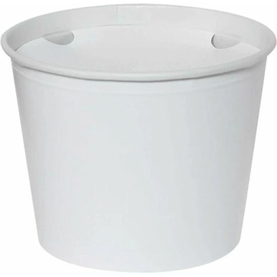 VEJU Papierové vedierko s viečkom 4100ml biele :