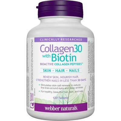 Webber Naturals Collagen®30 Колаген + Биотин 120 таблетки | Webber Naturals (3668 WN)