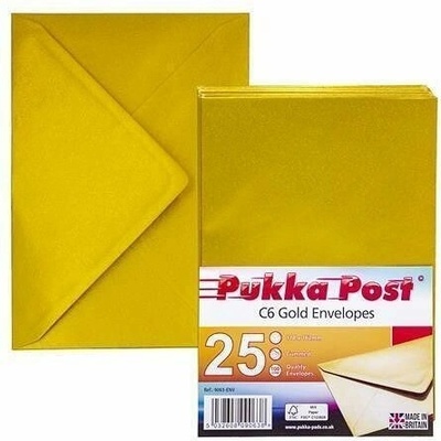 Obálky "Gold", zlatá, C6, pogumovaný povrch, PUKKA PAD 9063-ENV